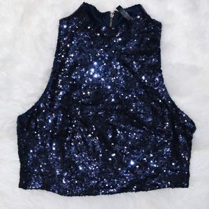 Sequin Crop Top